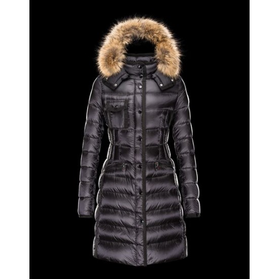 Moncler Hermifur Dam Vinterjacka Svart