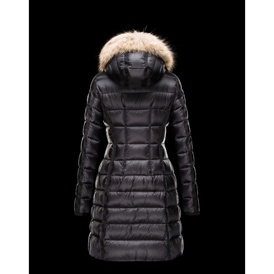 Moncler Hermifur Dam Vinterjacka Svart