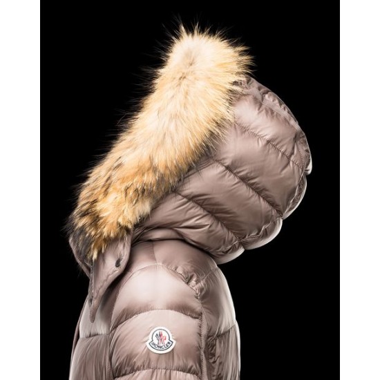 Moncler Hermifur Dam Vinterjacka Dove Grå