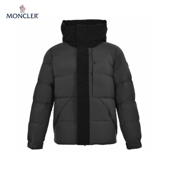 22FW Herr Moncler Madeira Hooded Short Svart Långa ärmar Dunjacka Storlek 1-5