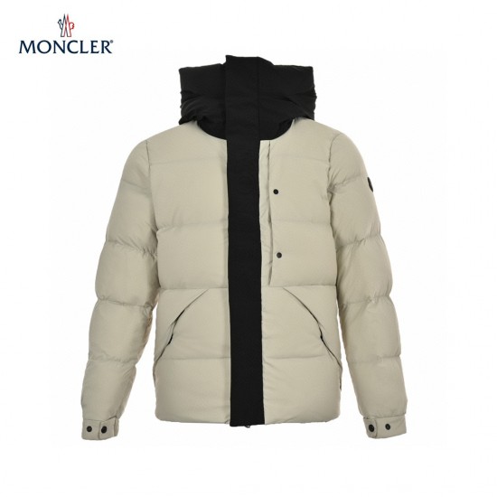 22FW Moncler Madeira Hooded Short Svart Navy Långa ärmar Dunjacka Storlek 1-5