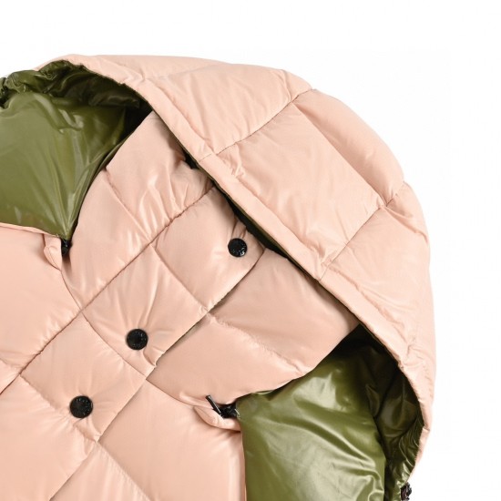 23FW Moncler Gilets Rosa Grön Ärmlös västar Vinterjacka Storlek 0-2