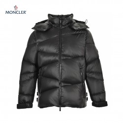 23FW Moncler Herr Hoodie Långa ärmar Short Dunjacka Och Vinterjacka Svart Storlek 0-4 