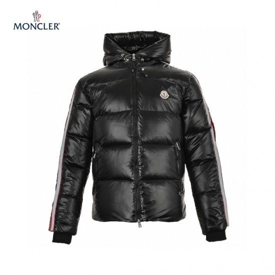 23FW Moncler Montbeliard Giubbotto Svart Långa ärmar Dunjacka Storlek 1-5