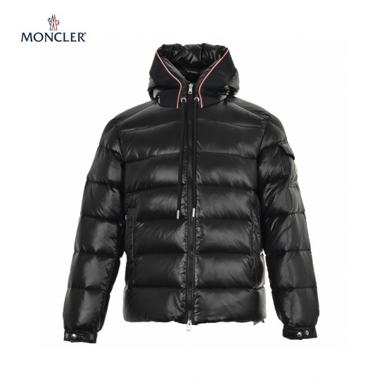 23FW Moncler Pavin Hood Svart Långa ärmar Dunjacka Storlek 1-5