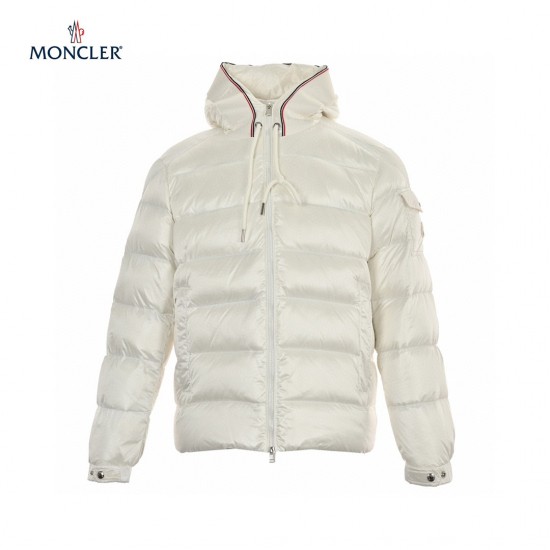 23FW Moncler Pavin Hood Vit Långa ärmar Dunjacka Storlek 1-5