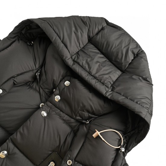 Moncler Bauges Detachable Långa ärmar Short Dunjacka Svart Vinterjacka Storlek 1-5