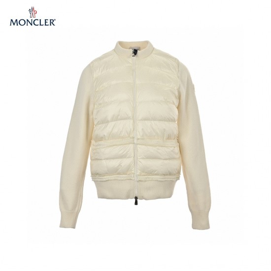 Moncler Blouson Vit Långa ärmar Vinterjacka Storlek 1-4