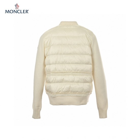 Moncler Blouson Vit Långa ärmar Vinterjacka Storlek 1-4