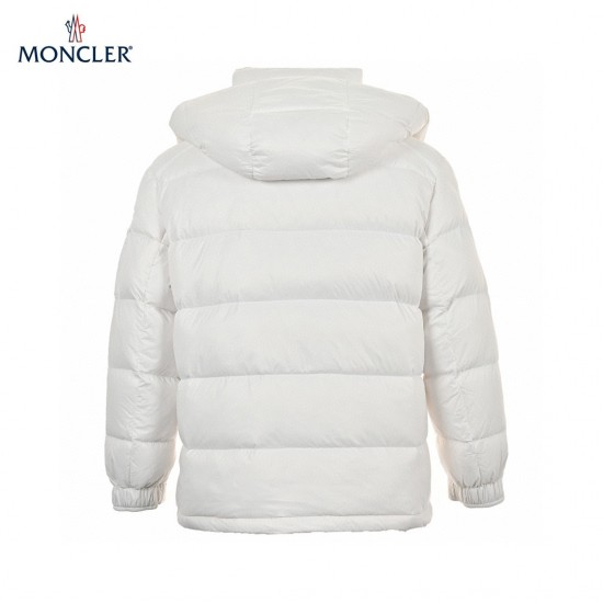 Moncler Maire Hooded Quilted Shell Vit Långa ärmar Dunjacka Storlek 0-3