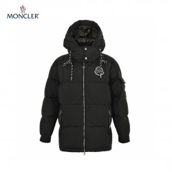 Moncler Mariveles Långa ärmar Short Dunjacka Svart Vinterjacka Storlek 1-5 