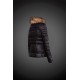 Dam Moncler Dunjacka with raccoon Jacka Krage Svart