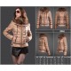 Dam Moncler Dunjacka with raccoon Jacka Krage light tan