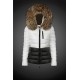 Dam Moncler Vinterjacka with raccoon Jacka Krage Vit Svart