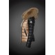 Dam Moncler Dunjacka with raccoon Jacka Krage Svart apricot