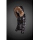 Dam Moncler Dunjacka with raccoon Jacka Krage Svart