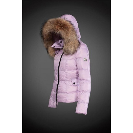 Dam Moncler Dunjacka with raccoon Jacka Krage Rosa