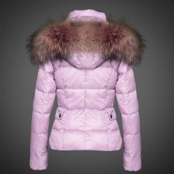 Dam Moncler Dunjacka with raccoon Jacka Krage Rosa