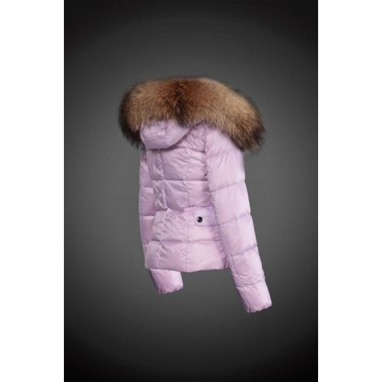 Dam Moncler Dunjacka with raccoon Jacka Krage Rosa