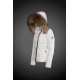 Dam Moncler Dunjacka with raccoon Jacka Krage Vit