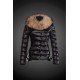 Dam Moncler Dunjacka with raccoon Jacka Krage Svart