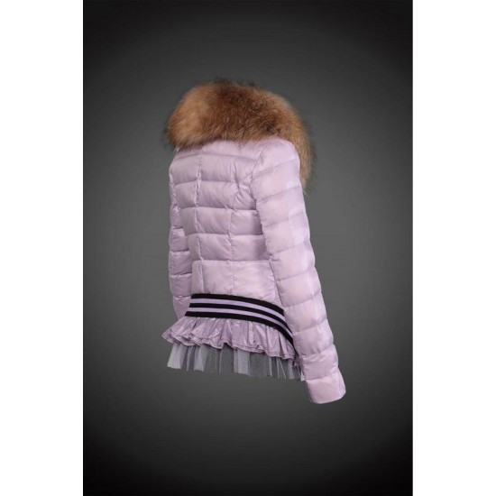 Dam Moncler Dunjacka with raccoon Jacka Krage Rosa