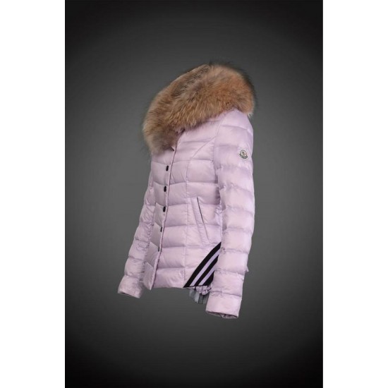 Dam Moncler Dunjacka with raccoon Jacka Krage Rosa