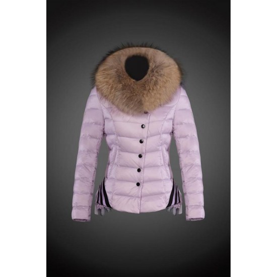 Dam Moncler Dunjacka with raccoon Jacka Krage Rosa