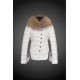 Dam Moncler Dunjacka with raccoon Jacka Krage Vit