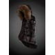 Dam Moncler Vinterjacka with raccoon Jacka Krage Svart