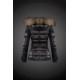 Dam Moncler Dunjacka with raccoon Jacka Krage Svart