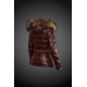 Dam Moncler Dunjacka with raccoon Jacka Krage Brun