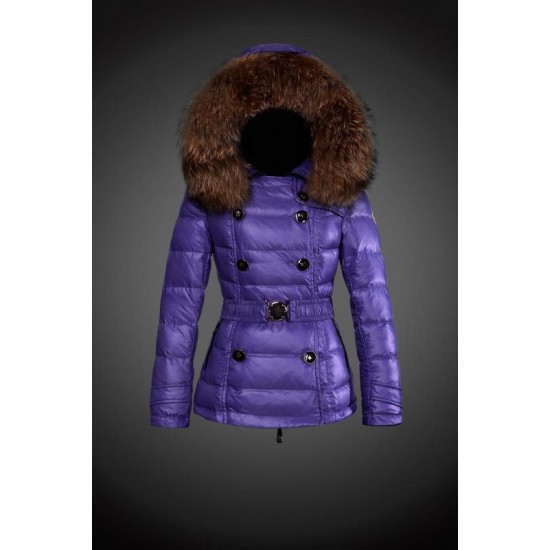 Dam Moncler Dunjacka with raccoon Jacka Krage Lila