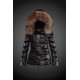 Dam Moncler Dunjacka with raccoon Jacka Krage Svart