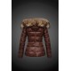 Dam Moncler Dunjacka with raccoon Jacka Krage Brun