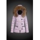 Dam Moncler Dunjacka with raccoon Jacka Krage Rosa