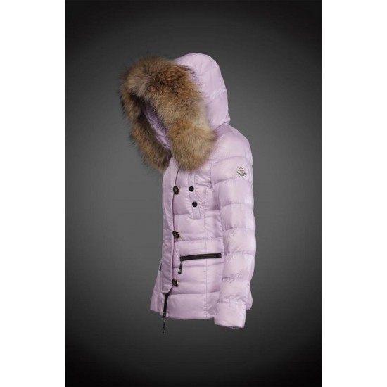 Dam Moncler Dunjacka with raccoon Jacka Krage Rosa