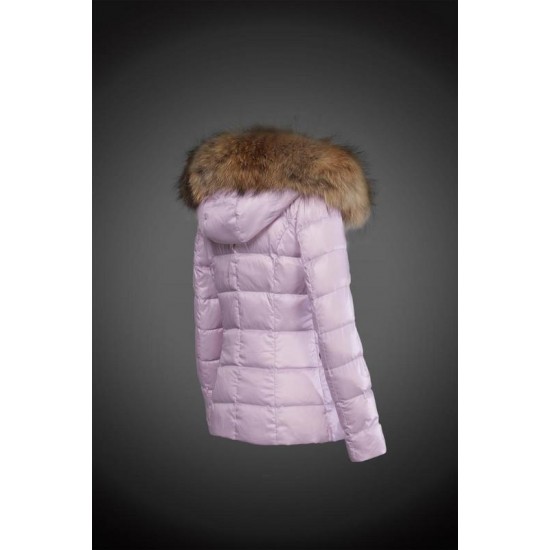 Dam Moncler Dunjacka with raccoon Jacka Krage Rosa