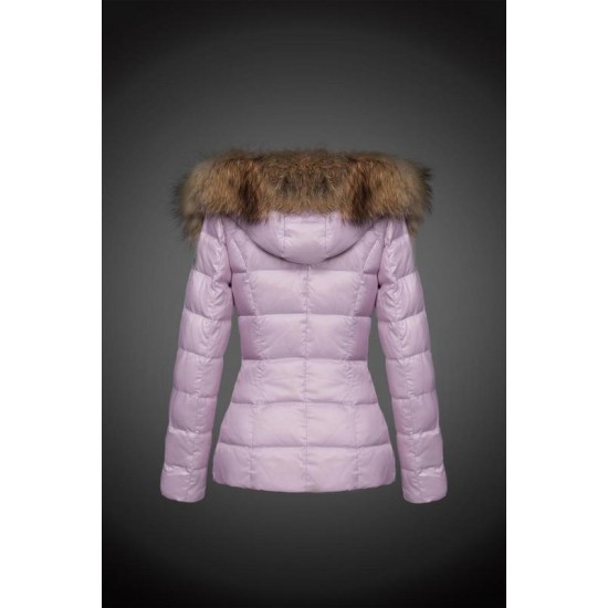 Dam Moncler Dunjacka with raccoon Jacka Krage Rosa