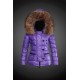 Dam Moncler Dunjacka with raccoon Jacka Krage pruple