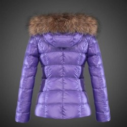 Dam Moncler Dunjacka with raccoon Jacka Krage pruple