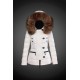 Dam Moncler Dunjacka with raccoon Jacka Krage Vit