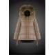 Dam Moncler Vinterjacka with raccoon Jacka Krage light tan