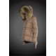 Dam Moncler Vinterjacka with raccoon Jacka Krage light tan