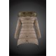 Dam Moncler Vinterjacka with raccoon Jacka Krage light tan