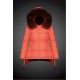 Dam Moncler Vinterjacka with raccoon Jacka Krage orange