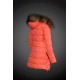 Dam Moncler Dunjacka Länge with raccoon Jacka Krage orange